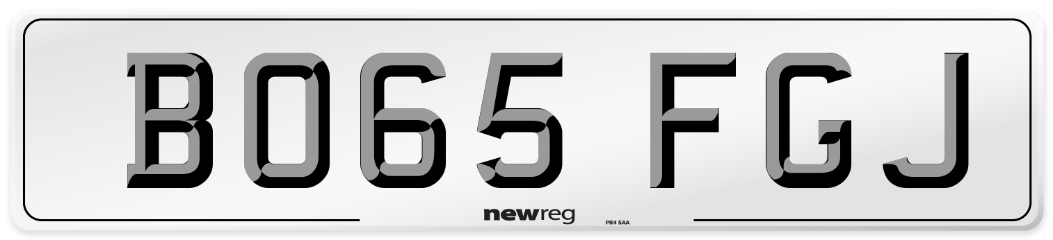 BO65 FGJ Number Plate from New Reg